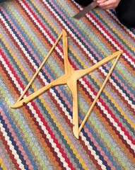 Built this modern table with hangers