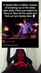 In SPIDER-MAN 2 (2004) - Harry takes off Spider-Man’s mask