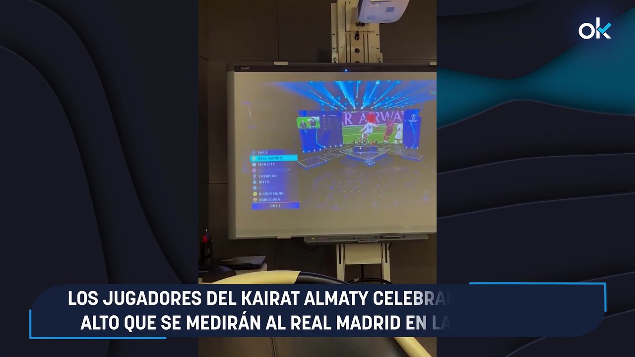 Los jugadores del Kairat Almaty celebran por todo lo alto que se medirán al Real Madrid en la Champions