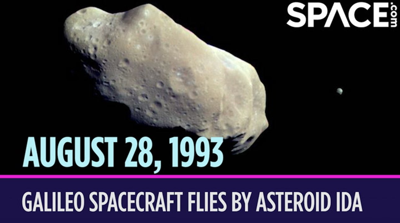 OTD in Space - August 28: Galileo Spacecraft Flies by Asteroid Ida