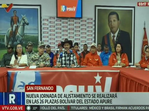Gdor. Wilmer Rodríguez invitó a los apureños a participar en la segunda jornada de alistamiento