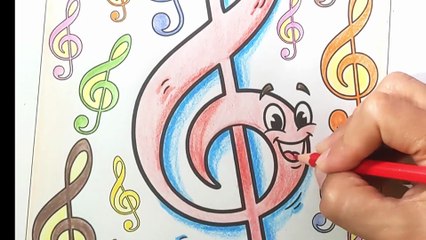 Clave de Sol. Refuerza la teoria musical con este libro de colorear.