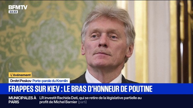 Bombardements russes sur Kiev: Les frappes sont efficaces , se réjouit Dmitri Peskov, porte-parole du Kremlin