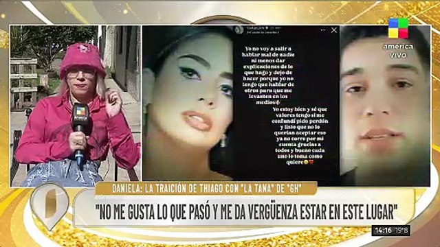 Daniela Celis habló de qué la lastimó del encuentro entre Thiago Medina y Katia Fenocchio