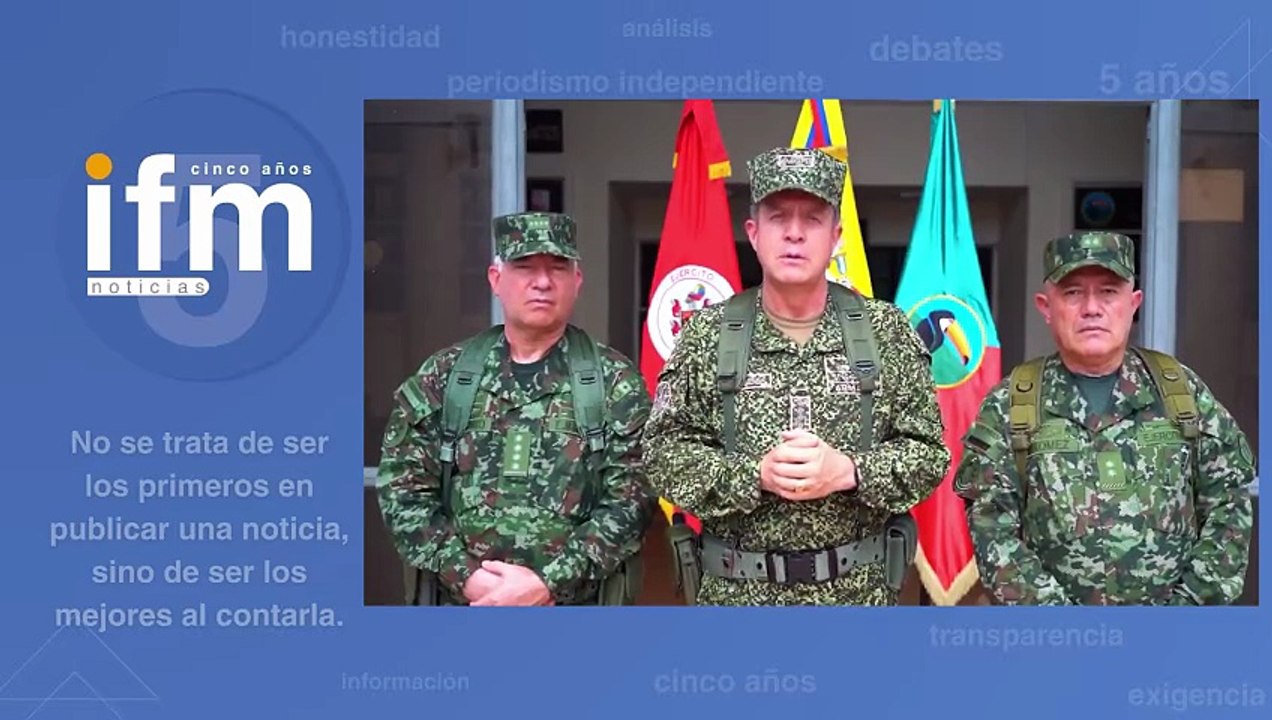 Comandante de las Fuerzas Armadas, Almirante Francisco Cubides entrega informe sobre los soldados secuestrados