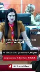 "Si no hace nada, que renuncie", MC pide comparecencia de Secretario de Salud.