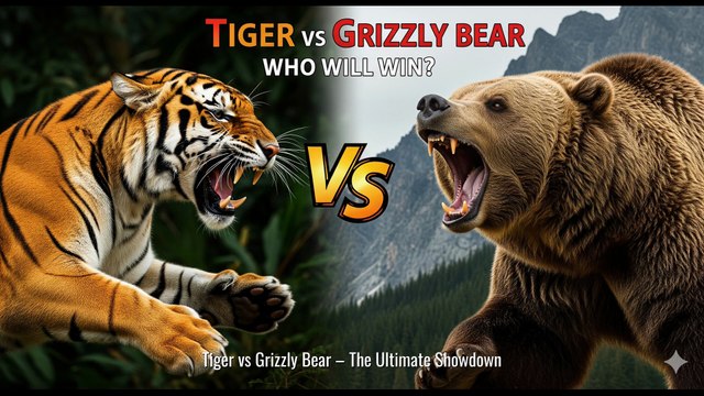 0059 Tiger vs Grizzly Bear: Clash of the Apex Predators