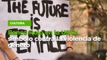 Banco Rojo en la UNQ: símbolo contra la violencia de género
