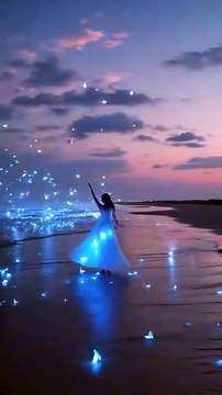 💃🦋 Girl Dancing Joyfully on the Beach 🌊✨ | AI Animation with Butterflies & Waves 🏝️ #shorts #shortsfeed #viral #animation