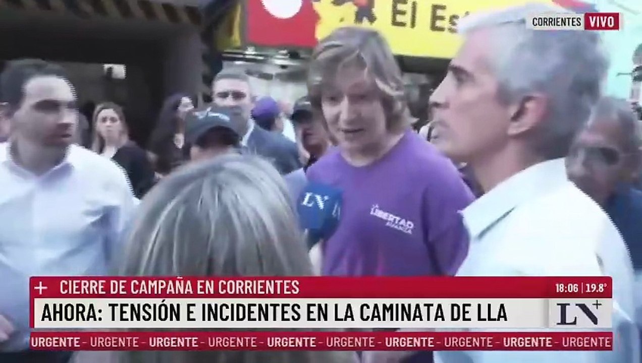 Incidentes en caravana de La Libertad Avanza en Corrientes II