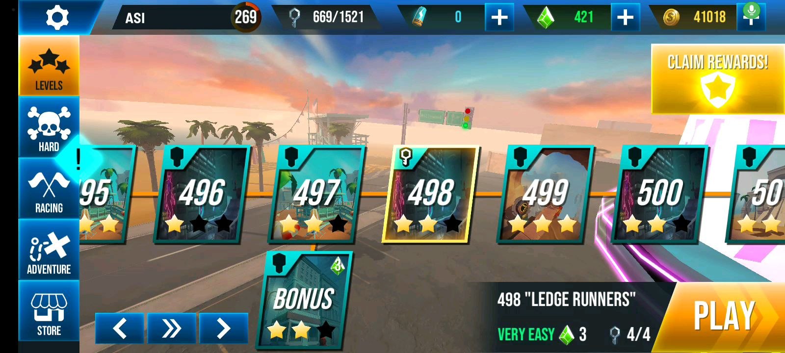 Stunt Car Extreme Level 498 "LEDGE RUNNERS"