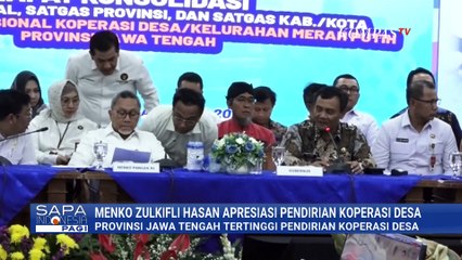 Zulkifli Hasan Apresiasi Pendirian Koperasi Desa di Jateng Tertinggi | SAPA PAGI