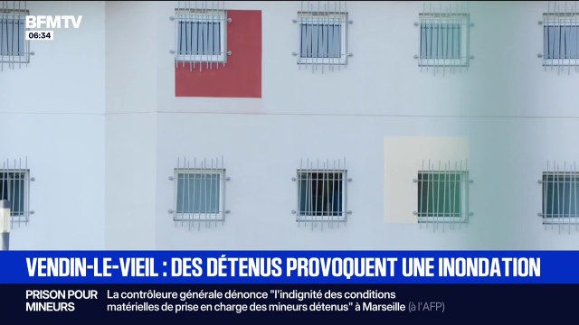 Prison de Vendin-le-Vieil: des détenus inondent volontairement leurs cellules