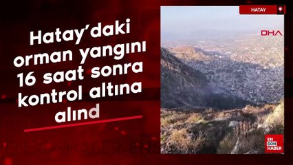 Hatay'daki orman yangını, 16 saat sonra kontrol altına alındı