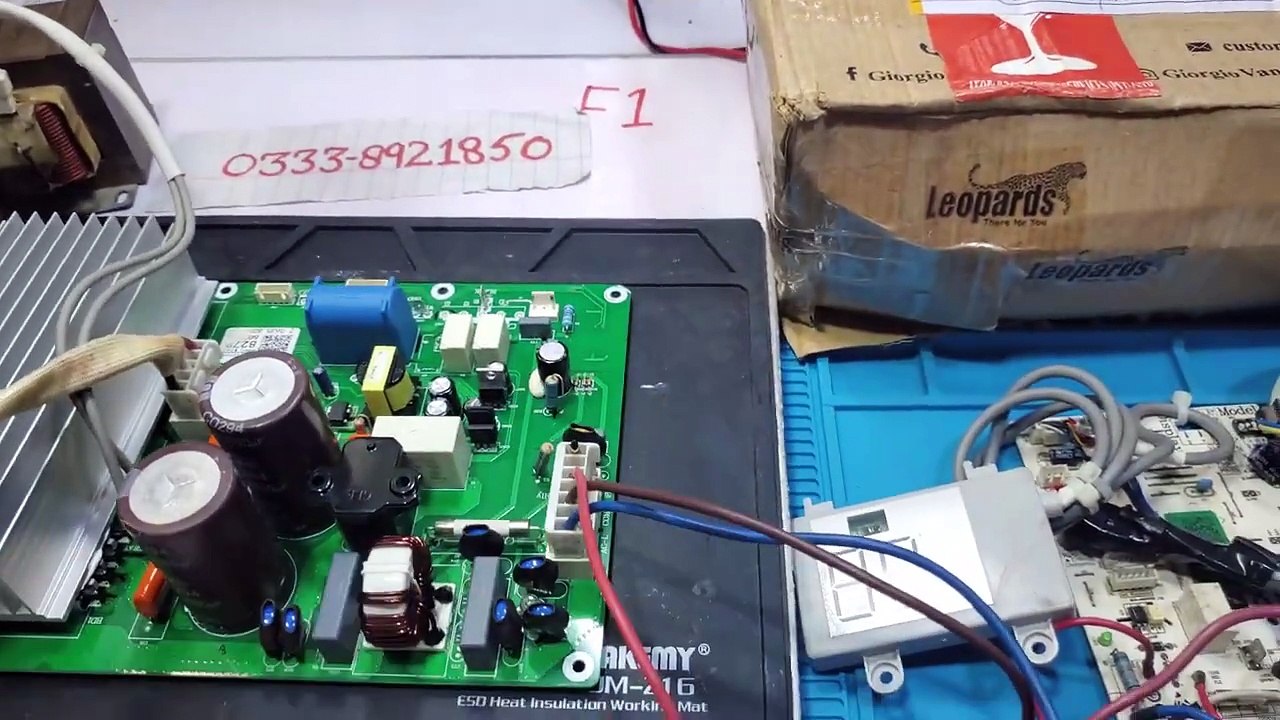 Haier DC inverter AC F1 error code AC PCB #368