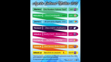 EVENTOS DEL 29 AGOSTO AL 4 DE SEPTIEMBRE