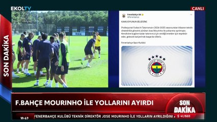 Fenerbahçe, Jose Mourinho ile yollarını ayırdığını resmen açıkladı!