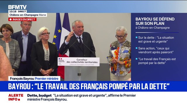 François Bayrou: Tout le travail et toute l'énergie des Français sont pompés par le remboursement de la dette