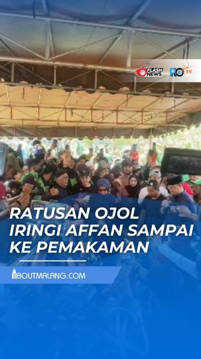 SUASANA HARU PEMAKAMAN AFFAN KURNIAWAN, RATUSAN OJOL TURUT IKUT