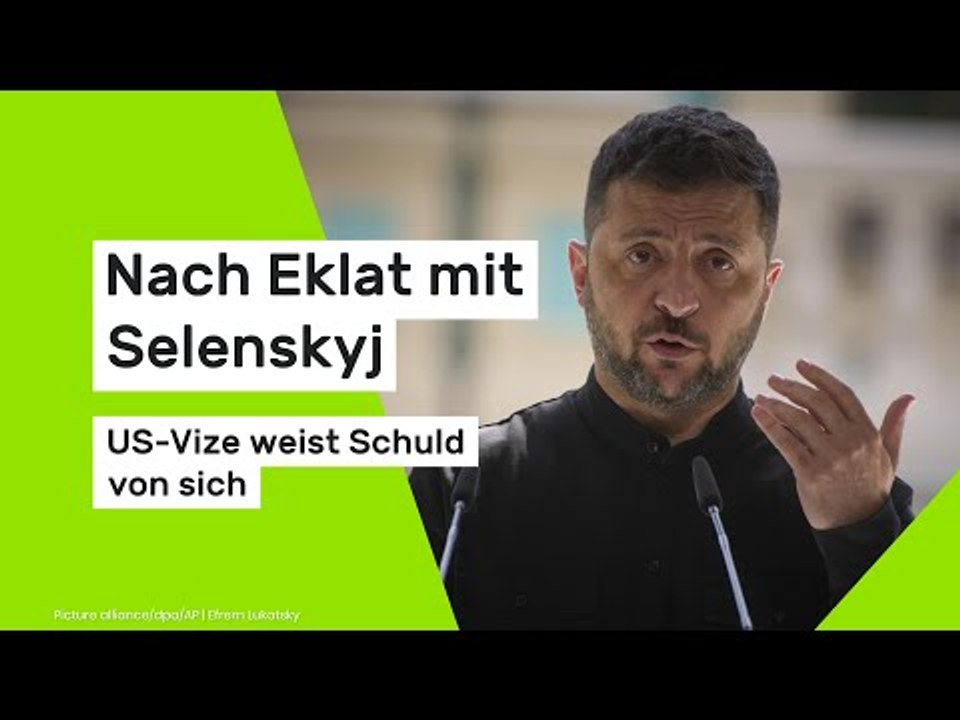 Nach Eklat mit Selenskyj - US-Vize weist Schuld von sich