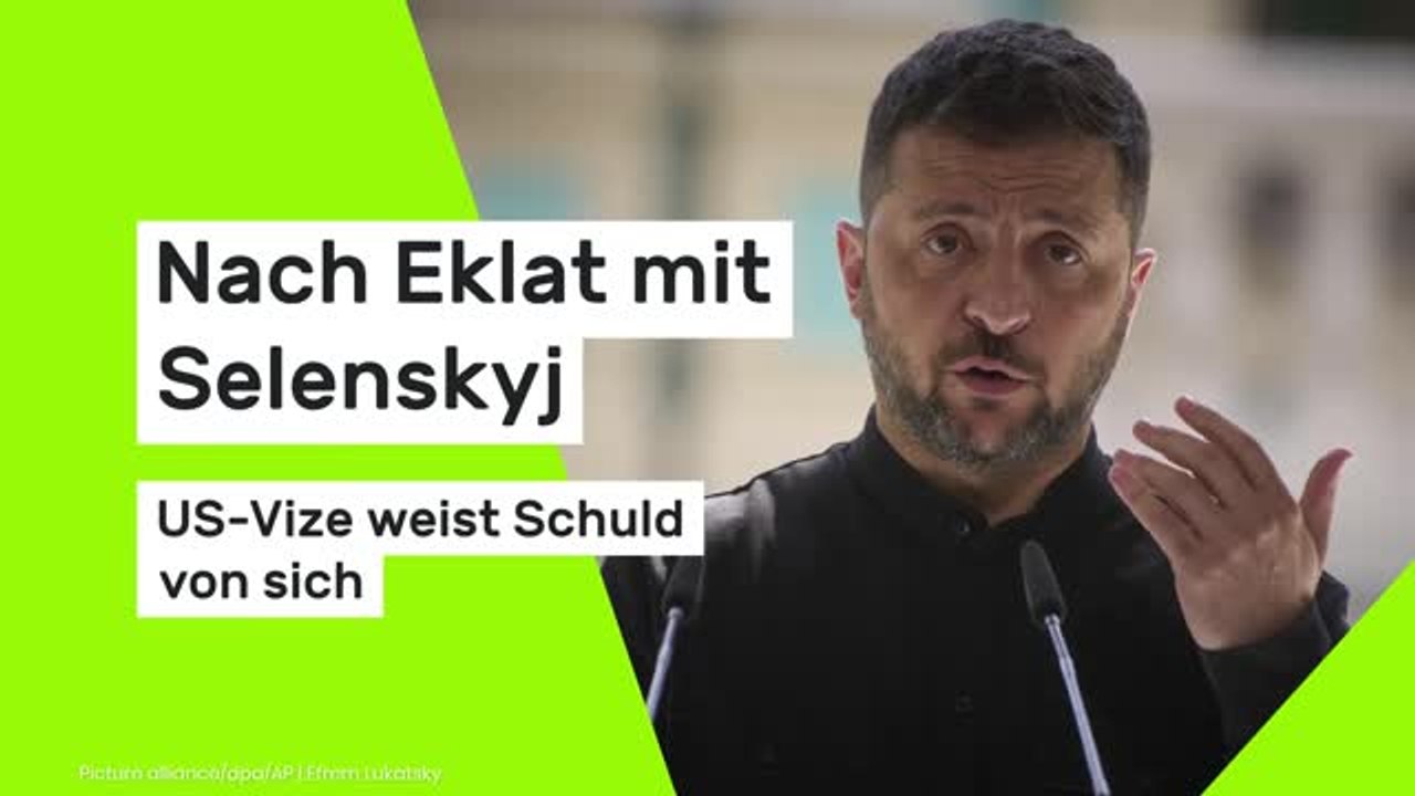 Nach Eklat mit Selenskyj - US-Vize weist Schuld von sich