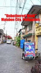 Unbothered Walk in Malabon City in the Philippines