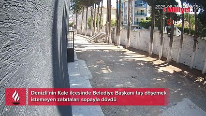 Belediye Başkanından taş döşemek istemeyen zabıta memurlarına dayak: Sırtımda sopanın izleri halen duruyor