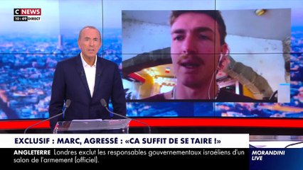 Violemment agressé à Annecy à la sortie d’une boite de nuit, Marc témoigne dans "Morandini Live": "Ca suffit de se taire ! C'est une situation qui n'est plus possible. On est en train de banaliser la violence" - Regardez