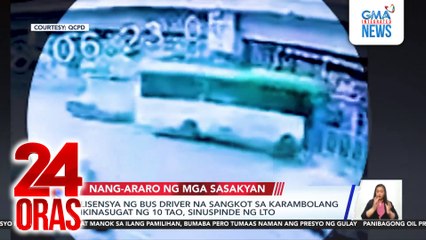 Lisensya ng bus driver na sangkot sa karambolang ikinasugat ng 10 tao, sinuspinde ng LTO | 24 Oras