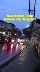 Road+Walk+Rain in Marikina City, Philippines
