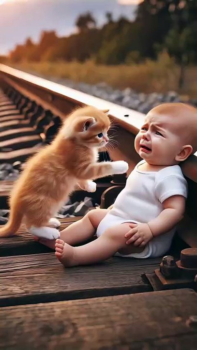 Baby out of the train