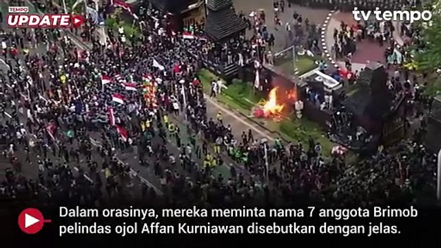 Pantauan Udara Demo Brimob Lindas Affan Kurniawan di Polda Metro Jaya