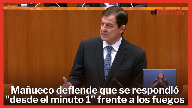 Mañueco defiende que se respondió desde el minuto 1 frente a los incendios forestales