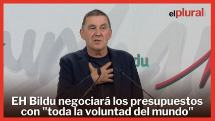 Bildu mantiene su apoyo al Gobierno y negociará los presupuestos con "toda la voluntad del mundo"