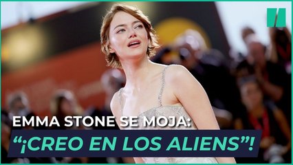 "¡Creo en los extraterrestres!" Emma Stone se moja ante la pregunta de un periodista