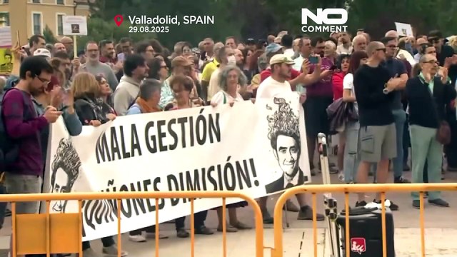 Manifestantes acusan a Castilla y León de mala gestión en incendios mortales