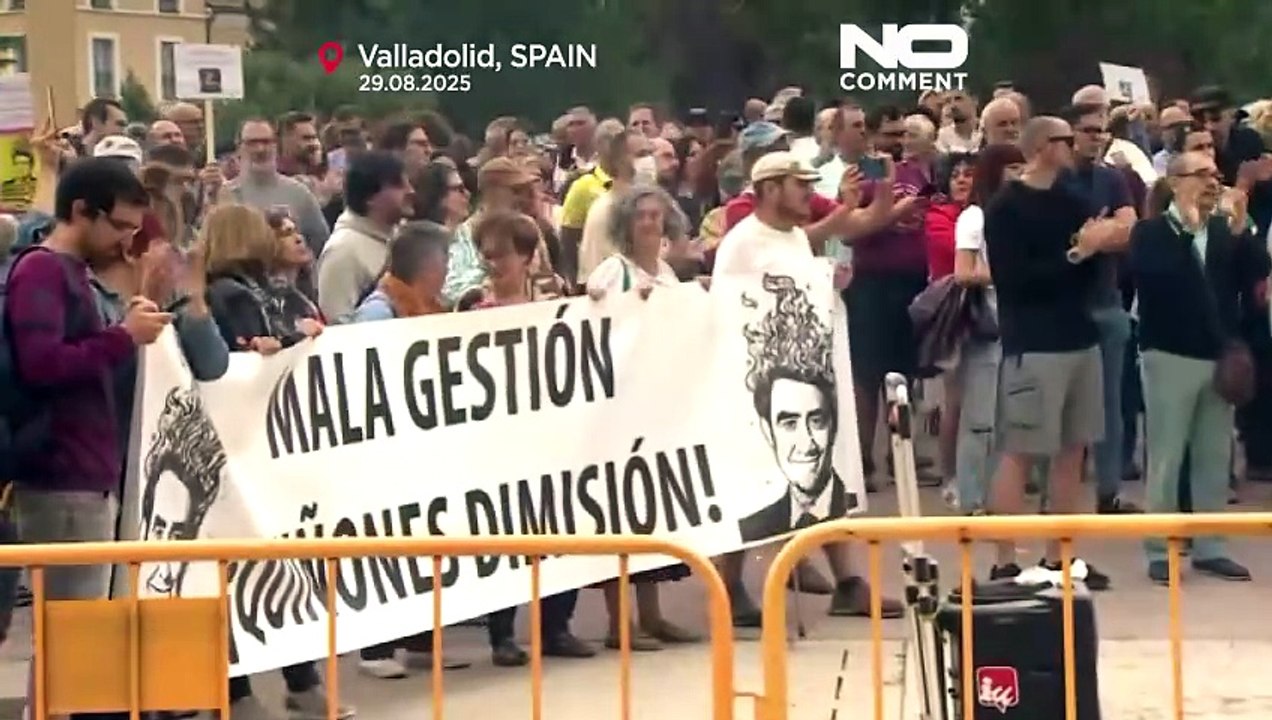 Manifestanti accusano Castiglia e León di cattiva gestione degli incendi mortali