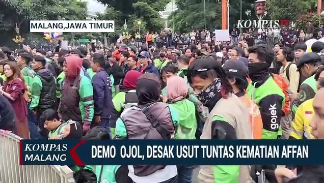 Ribuan Orang di Kota Malang Aksi Solidaritas untuk Ojol Affan Kurniawan