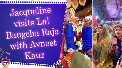 Jacqueline shares glimpse of Lal Baugcha Raja visit, seeks blessings