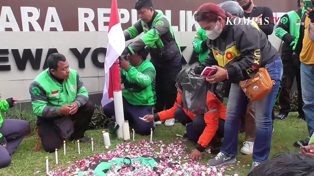 Doa untuk Affan Kurniawan, Driver Ojol di Yogyakarta Gelar Aksi Solidaritas