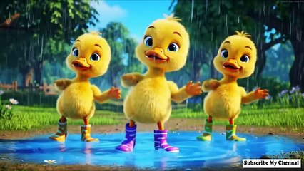 Three Dancing Duck in the Rain _ Nursery Rhymes for kids