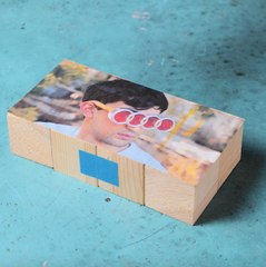 Idées d'exposition de photos avec des blocs de bois faits à la main !