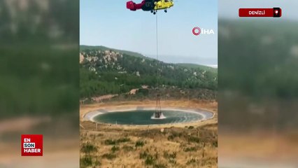 Denizli'de orman yangına müdahale sürüyor