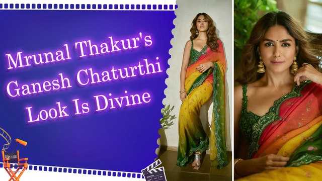 Mrunal Thakur's stunning saree look is an ode to Goddess Parvati on Ganesh Chaturthi