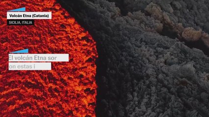 Corrientes de lava en el monte Etna