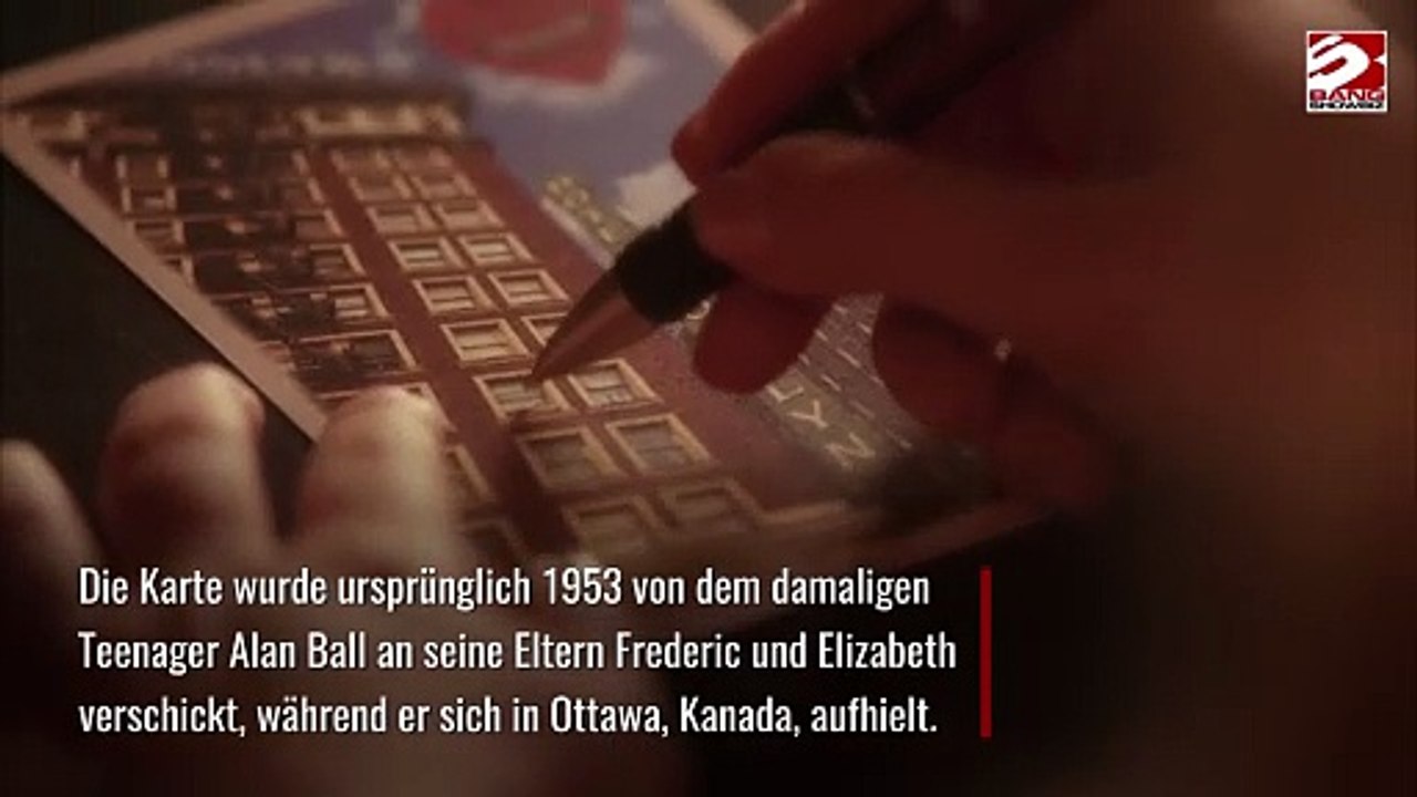 Seit langem verlorene Postkarte nach 72 Jahren an Absender zurückgegeben