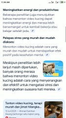 Satu kajian besar mendapati bahawa menonton video kucing boleh membantu mengurangkan tekanan, menaikkan mood, dan menyegarkan semula emosi.