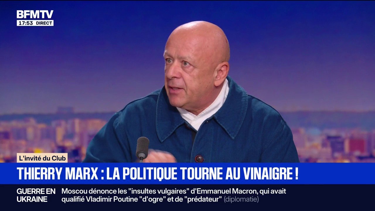 Crise économique: "Aujourd'hui, on ferme 25 restaurants par jour", indique Thierry Marx, chef étoilé, président de l'Union des Métiers et des industries de l'Hôtellerie