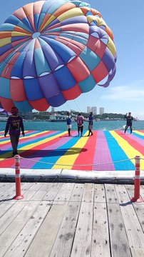 Sky High Adventures: My Thrilling Parachute Journey in Thailand! #bangkok #thailand #pattaya #shorts