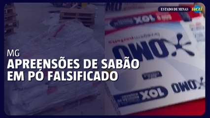 Apreensões de sabão em pó falsificado em MG